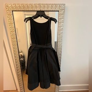 Lauren Ralph Lauren pleated mixed media midi dress